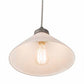 Meyda Lighting Elijah 10" Brushed Nickel Pendant Light With White Scavo Shade Glass