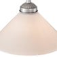 Meyda Lighting Elijah 10" Brushed Nickel Pendant Light With White Scavo Shade Glass