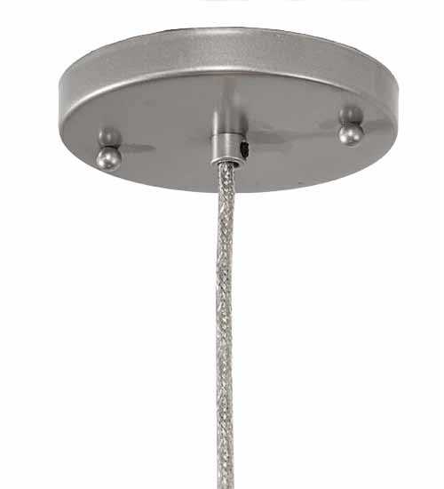 Meyda Lighting Elijah 10" Brushed Nickel Pendant Light With White Scavo Shade Glass