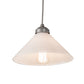 Meyda Lighting Elijah 10" Brushed Nickel Pendant Light With White Scavo Shade Glass
