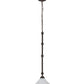 Meyda Lighting Elijah 10" Gilded Tobacco Pendant Light With White Frosted Shade Glass