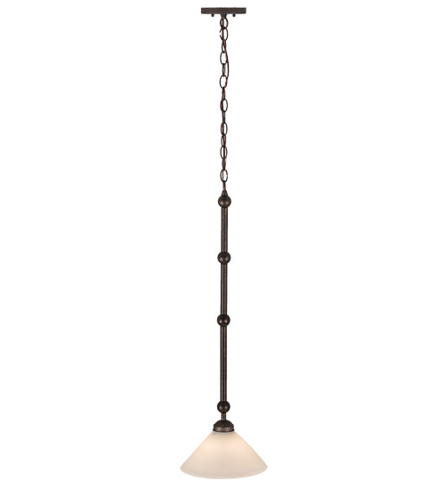 Meyda Lighting Elijah 10" Gilded Tobacco Pendant Light With White Frosted Shade Glass