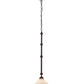 Meyda Lighting Elijah 10" Gilded Tobacco Pendant Light With White Frosted Shade Glass