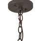 Meyda Lighting Elijah 10" Gilded Tobacco Pendant Light With White Frosted Shade Glass