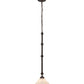 Meyda Lighting Elijah 10" Gilded Tobacco Pendant Light With White Frosted Shade Glass