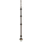 Meyda Lighting Elijah 14" Mahogany Bronze Pendant Light With Beige Travertine Idalight Shade Glass