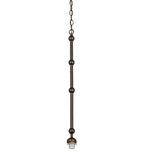 Meyda Lighting Elijah 14" Mahogany Bronze Pendant Light With Beige Travertine Idalight Shade Glass