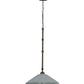 Meyda Lighting Elijah 18" Gilded Tobacco Pendant Light With Frosted White Art Shade Glass