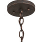 Meyda Lighting Elijah 18" Gilded Tobacco Pendant Light With Frosted White Art Shade Glass