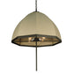 Meyda Lighting Eliptic 32" 4-Light Timeless Bronze Pendant Light With Beige Fabric Shade