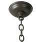 Meyda Lighting Eliptic 32" 4-Light Timeless Bronze Pendant Light With Beige Fabric Shade