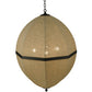 Meyda Lighting Eliptic 32" 4-Light Timeless Bronze Pendant Light With Beige Fabric Shade