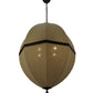 Meyda Lighting Eliptic 32" 4-Light Timeless Bronze Pendant Light With Beige Fabric Shade