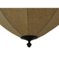 Meyda Lighting Eliptic 32" 4-Light Timeless Bronze Pendant Light With Beige Fabric Shade