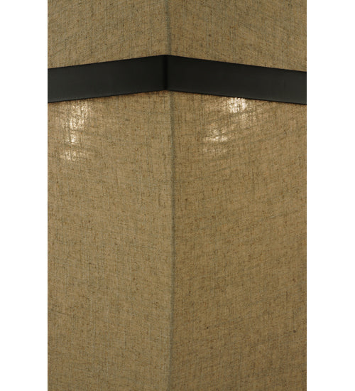 Meyda Lighting Eliptic 32" 4-Light Timeless Bronze Pendant Light With Beige Fabric Shade