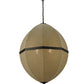 Meyda Lighting Eliptic 32" 4-Light Timeless Bronze Pendant Light With Beige Fabric Shade