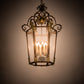 Meyda Lighting Elisa 25" 8-Light Light Tobacco & Antique Gold Pendant Light With Clear Rainstone Idalight Shade Glass