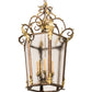 Meyda Lighting Elisa 25" 8-Light Light Tobacco & Antique Gold Pendant Light With Clear Rainstone Idalight Shade Glass