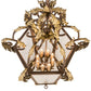 Meyda Lighting Elisa 25" 8-Light Light Tobacco & Antique Gold Pendant Light With Clear Rainstone Idalight Shade Glass