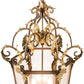 Meyda Lighting Elisa 25" 8-Light Light Tobacco & Antique Gold Pendant Light With Clear Rainstone Idalight Shade Glass