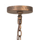 Meyda Lighting Elisa 25" 8-Light Light Tobacco & Antique Gold Pendant Light With Clear Rainstone Idalight Shade Glass
