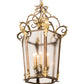 Meyda Lighting Elisa 25" 8-Light Light Tobacco & Antique Gold Pendant Light With Clear Rainstone Idalight Shade Glass
