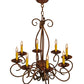Meyda Lighting Elisha 26" 8-Light Autumn Leaf Chandelier With Amber Faux Candlelight