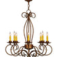 Meyda Lighting Elisha 26" 8-Light Autumn Leaf Chandelier With Amber Faux Candlelight