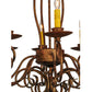 Meyda Lighting Elisha 26" 8-Light Autumn Leaf Chandelier With Amber Faux Candlelight