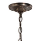 Meyda Lighting Elizabeth 22" 2-Light Craftsman Brown Pendant Light With Violet Shade Glass