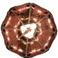 Meyda Lighting Elizabeth 22" 2-Light Craftsman Brown Pendant Light With Violet Shade Glass