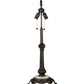 Meyda Lighting Elizabeth 22" 2-Light Craftsman Brown Table Lamp With Violet Shade Glass