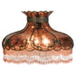 Meyda Lighting Elizabeth 22"W x 12"H Craftsman Brown Frame and Pink Fabric Shade
