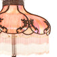 Meyda Lighting Elizabeth 62" 3-Light Craftsman Brown Floor Lamp With Pink Iridescent & White Shade Glass