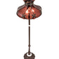 Meyda Lighting Elizabeth 64" 3-Light Craftsman Brown Floor Lamp With Violet Shade Glass