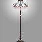 Meyda Lighting Elizabeth 64" 3-Light Mahogany Bronze Floor Lamp With Pink & White Shade Glass