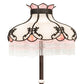 Meyda Lighting Elizabeth 64" 3-Light Mahogany Bronze Floor Lamp With Pink & White Shade Glass