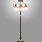 Meyda Lighting Elizabeth 64" 3-Light Mahogany Bronze Floor Lamp With Pink & White Shade Glass