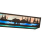 Meyda Lighting Elk & Black Bear 48" 8-Light Timeless Bronze Personalized Vanity Light With Multi-Colored Shade Glass