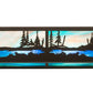 Meyda Lighting Elk & Black Bear 48" 8-Light Timeless Bronze Personalized Vanity Light With Multi-Colored Shade Glass