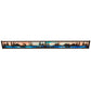 Meyda Lighting Elk & Black Bear 48" 8-Light Timeless Bronze Personalized Vanity Light With Multi-Colored Shade Glass