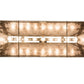 Meyda Lighting Elk & Deer at Lake 61" 9-Light Timeless Bronze Island Pendant Light With Silver Mica Shade Glass