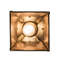 Meyda Lighting Elk at Dawn 10" Antique Copper Mini Pendant Light With Silver Mica Shade Glass