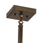 Meyda Lighting Elk at Dawn 10" Antique Copper Mini Pendant Light With Silver Mica Shade Glass