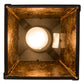 Meyda Lighting Elk at Dawn 10" Textured Black Mini Pendant Light With Amber Mica Shade Glass