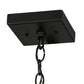 Meyda Lighting Elk at Dawn 10" Textured Black Mini Pendant Light With Beige Shade Glass