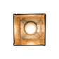 Meyda Lighting Elk at Dawn 10" Wrought Iron Mini Pendant Light With Amber Mica Shade Glass
