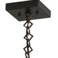 Meyda Lighting Elk at Dawn 10" Wrought Iron Mini Pendant Light With Amber Mica Shade Glass