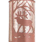 Meyda Lighting Elk at Dawn 13" 2-Light Rust Wall Sconce With Silver Mica Shade Glass