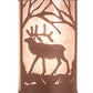 Meyda Lighting Elk at Dawn 13" 2-Light Rust Wall Sconce With Silver Mica Shade Glass